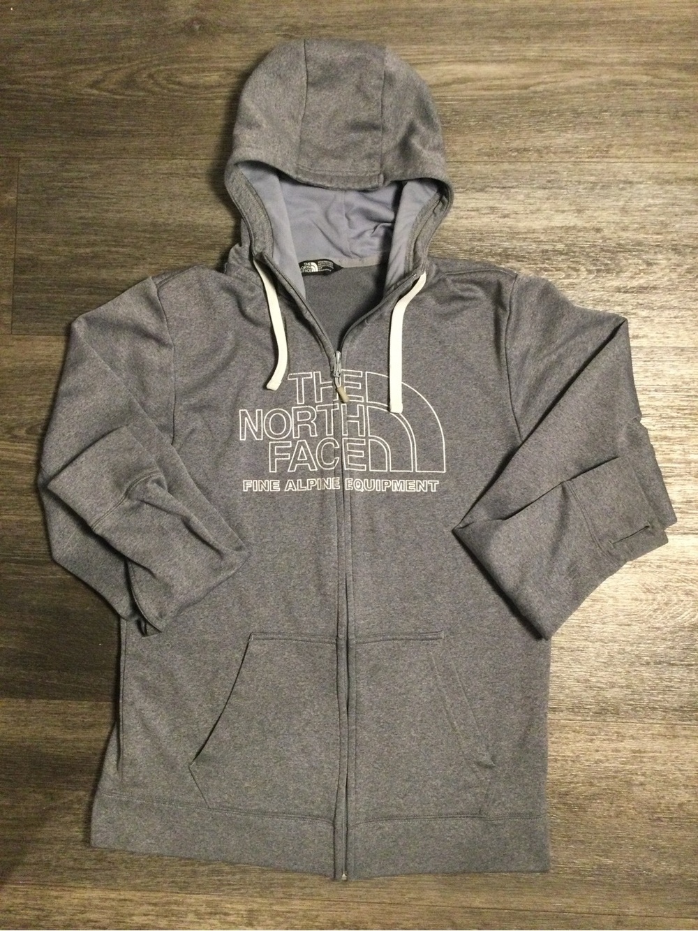 The North Face Heather Gray Full-Zip Hoodie